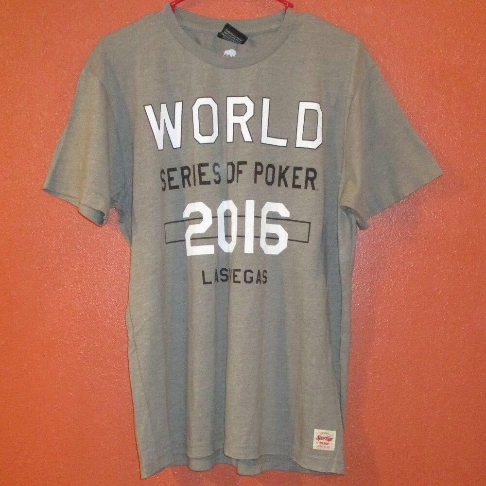 World Series Of Poker Woman X Large Grey Black White 2016 Short Sleeve Shirt
